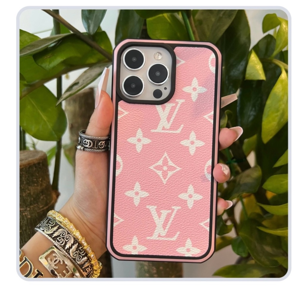 Pink iPhone Case with Monogram Design